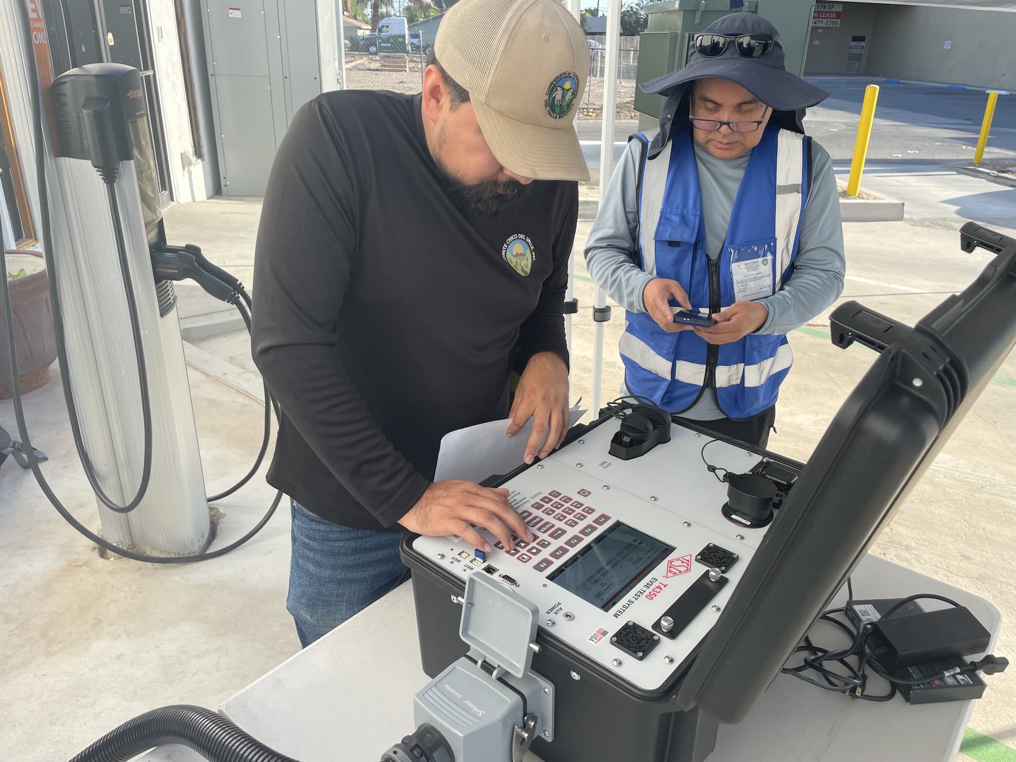 Electric vehicle charger background